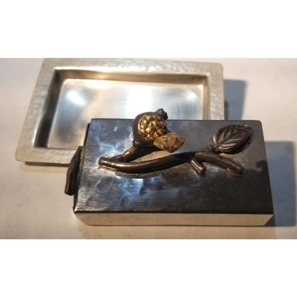 Gold and Silver Pomegranate Dervy Match Box Holder JPMB37 - Picture 8 of 10